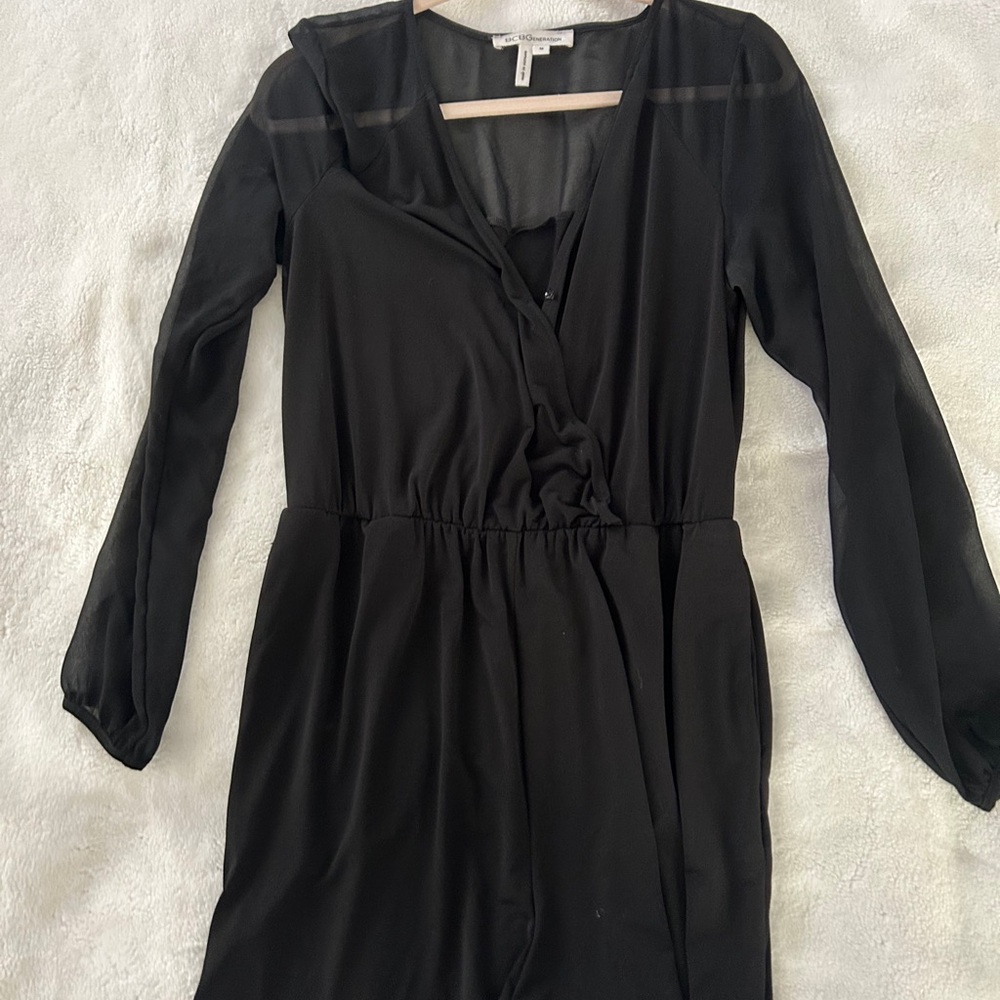 BCBGeneration Elegant Black Women's Romper